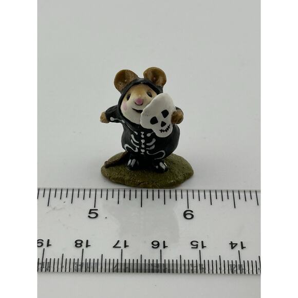 Wee Forest Folk "Skeleton Mousey" 1987 Mouse Halloween M-157 A. Petersen Retired - Picture 8 of 9